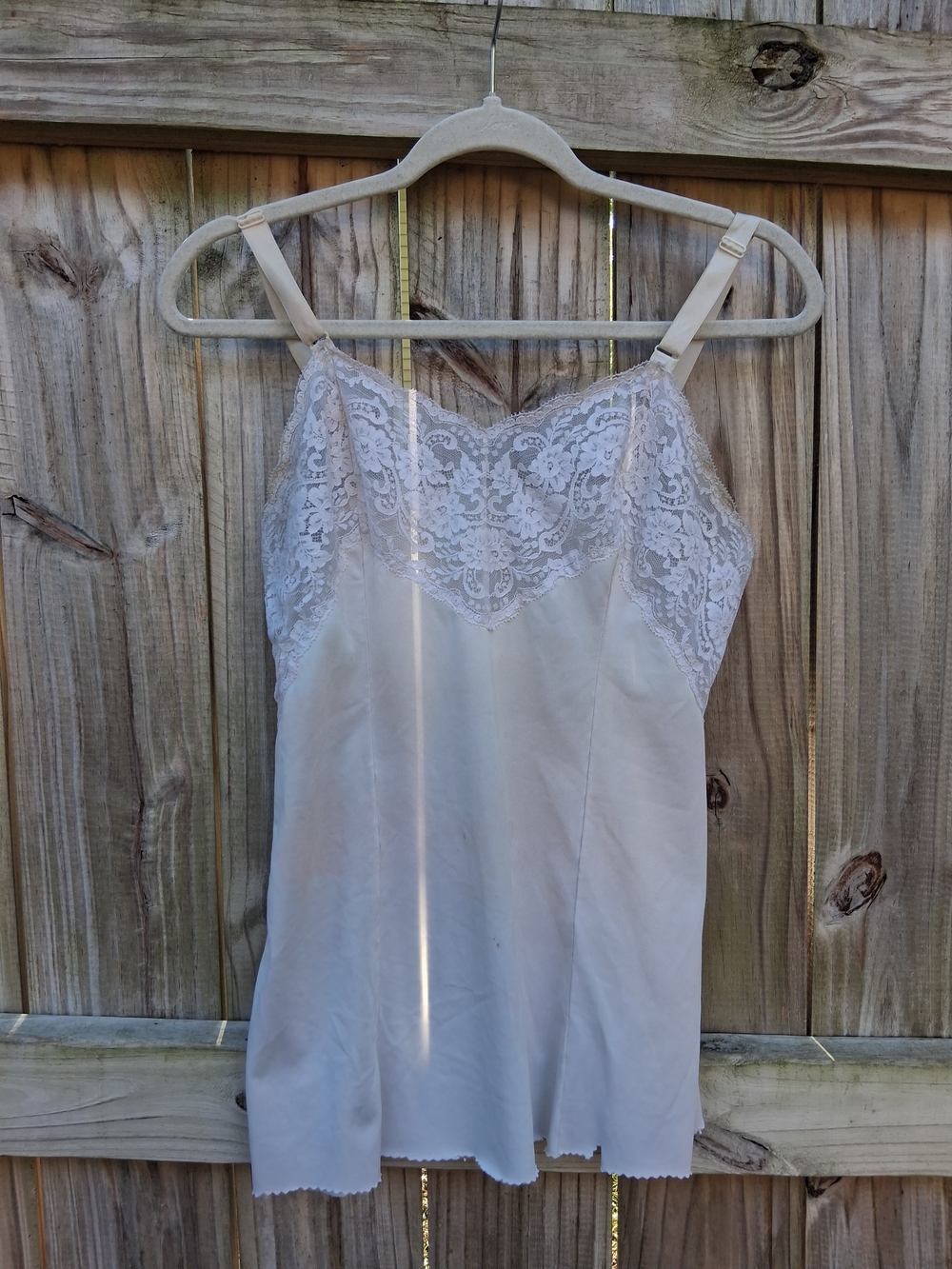 Vintage Lace-Trim Slip Camisole